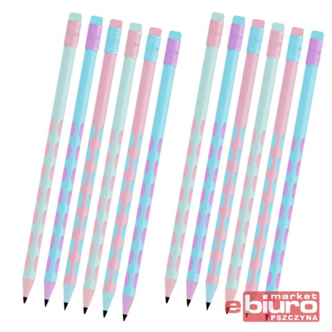 OŁÓWEK PLASTIKOWY HB HAZE TRÓJKĄTNY MIX BERLINGO