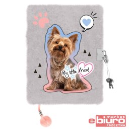 PAMIĘTNIK Z KŁÓDKĄ WŁOCHACZ A5 96K MLF GREY YORK