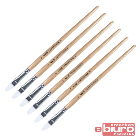 PĘDZLE NYLONOWE KOCI JĘZYK NIKI4 NR14 A'6