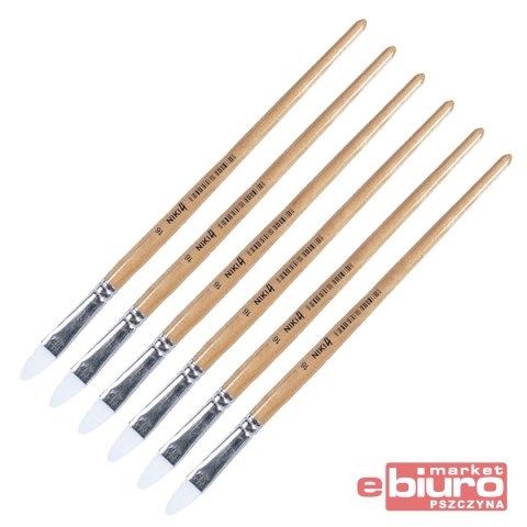 PĘDZLE NYLONOWE KOCI JĘZYK NIKI4 NR16 A'6