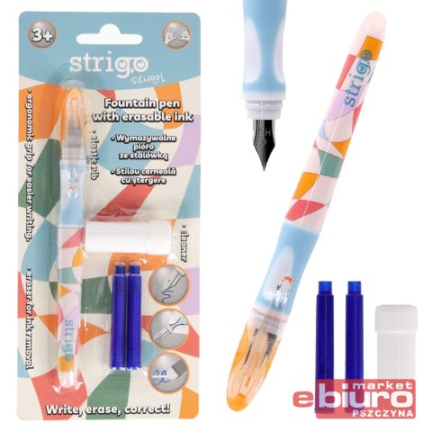 PIÓRO STRIGO WYMAZYWALNE ZE STALÓWKĄ RETRO