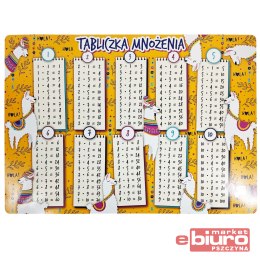 PODKŁAD B3 TABLICZKA MNOŻENIA LAMY ŻÓŁTE HENRY