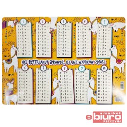 PODKŁAD B3 TABLICZKA MNOŻENIA LAMY ŻÓŁTE HENRY