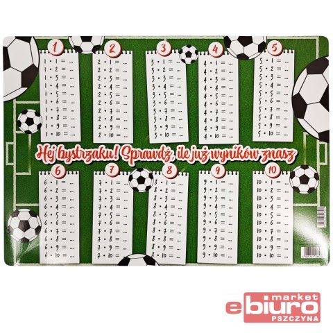 PODKŁAD B3 TABLICZKA MNOŻENIA PIŁKA NOŻNA HENRY