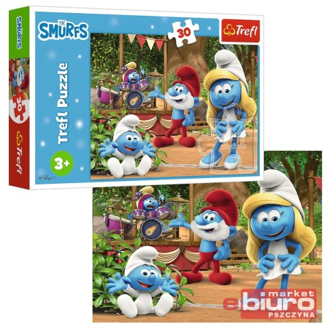 PUZZLE 30 SMERFETKA I SMERFY TREFL