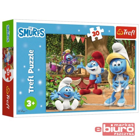 PUZZLE 30 SMERFETKA I SMERFY TREFL