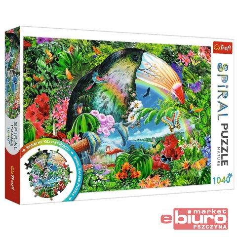 PUZZLE SPIRAL 1040 TROPIKALNE ZWIERZETA 40014 TREF