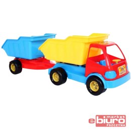 AUTO WYWROTKA CIĘŻARÓWKA Z PRZYCZEPĄ 70 CM DO PIASKU