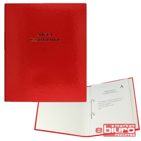 TECZKA AKTA OSOBOWE A4/32/2R CZERWONA BARBARA