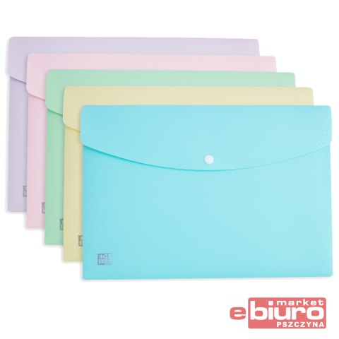 TECZKA PLASTIKOWA NA ZATRZASK A4 OXFORD PASTEL MIX