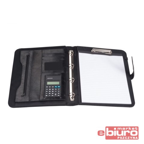 TECZKA SKÓRZANA ORGANIZER KALKULATOR A4 718 CZARNA ANTRA