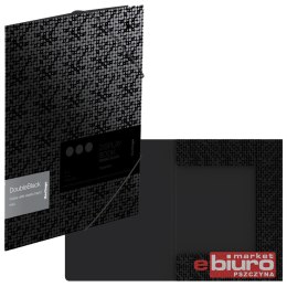 TECZKA Z GUMKĄ DOUBLE BLACK A4 600MIKR CZARNA BERL