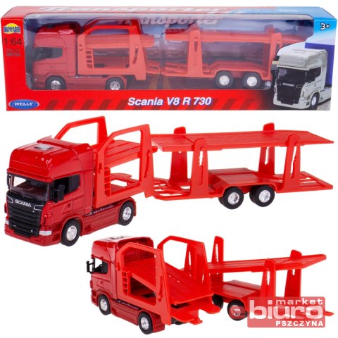 WEELY TRUCK 1:64 SCANIA R730 TRANSPORTER DROMADER