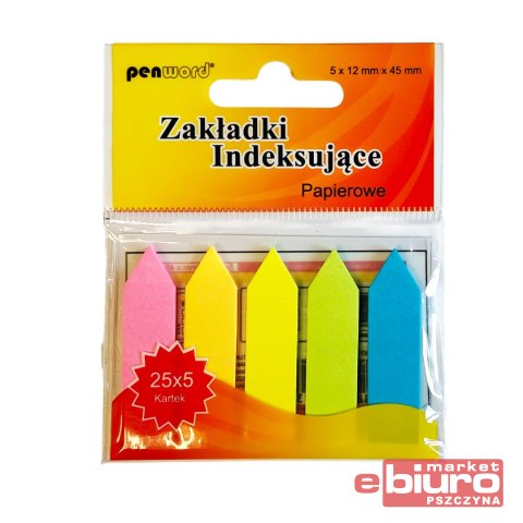 ZAKŁADKI INDEKSUJĄCE PAPIEROWE ZI-01 5X2512MMX45MM
