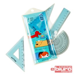 ZESTAW GEOMETRYCZNY BEST FRIEND NIEBIESKI MESHU