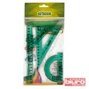 ZESTAW GEOMETRYCZNY CRICCO 4-ELEM Z LINI 16CM ETUI