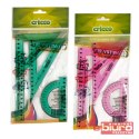 ZESTAW GEOMETRYCZNY CRICCO 4-ELEM Z LINI 16CM ETUI