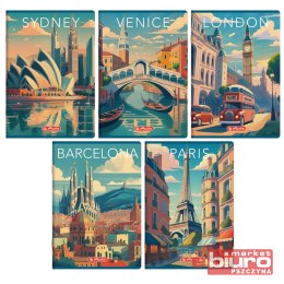 ZESZYT HER RETRO CITY A5 60K 70G LINIA