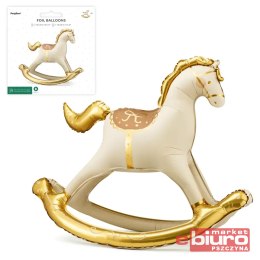 BALON FOLIOWY KOŃ NA BIEGUNACH 118X104CM MIX PARTY