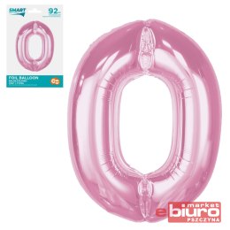 BALON FOLIOWY SMART CYFRA 0 J.RÓŻOWA 92CM GODAN