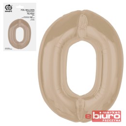 BALON FOLIOWY SMART CYFRA 0 MAT LATTE 92CM GODAN