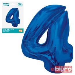 BALON FOLIOWY SMART CYFRA 4 NIEBIESKA 92CM GODAN