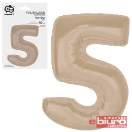 BALON FOLIOWY SMART CYFRA 5 MAT LATTE 92CM GODAN