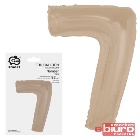 BALON FOLIOWY SMART CYFRA 7 MAT LATTE 92CM GODAN