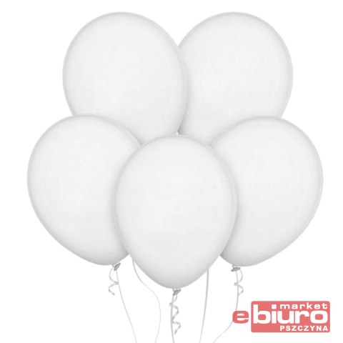 BALONY DECOMEX 18" PASTEL WHITA 25 SZT GODAN