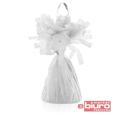 CIĘŻAREK PAPIEROWY DO BALONÓW Z HELEM BIAŁY 145G G