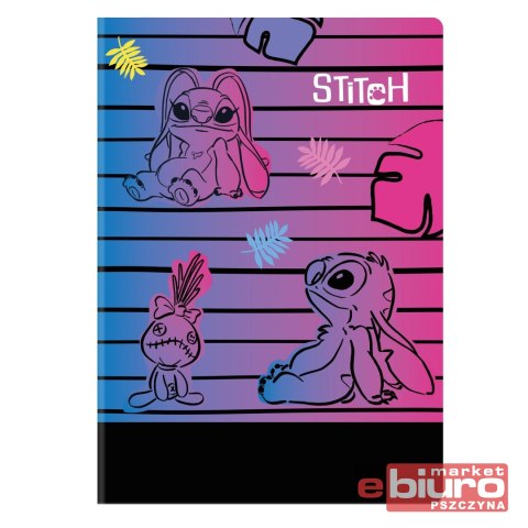 DISNEY BLACK ZESZYT A4 60K KRATKA WZ 3 STITCH