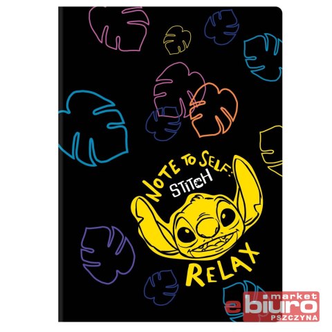 DISNEY BLACK ZESZYT A4 60K LINIA WZ 2 STITCH