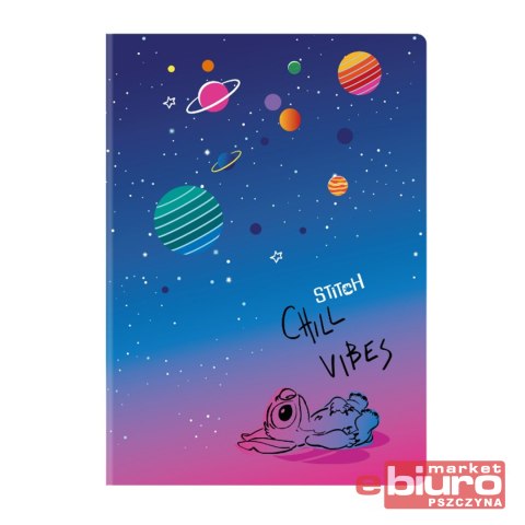 DISNEY BLACK ZESZYT A5 32K KRATKA WZ 1 STITCH