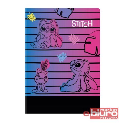 DISNEY BLACK ZESZYT A5 32K KRATKA WZ 3 STITCH