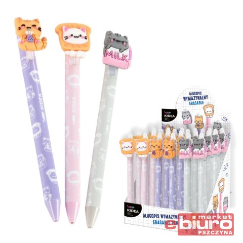 DŁUGOPIS WYMAZ AUTOM Z FIGURKĄ D KIDEA D KOTEK