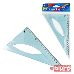 EKIERKA PROSTOKĄTNA 19CM NIEBIESKA