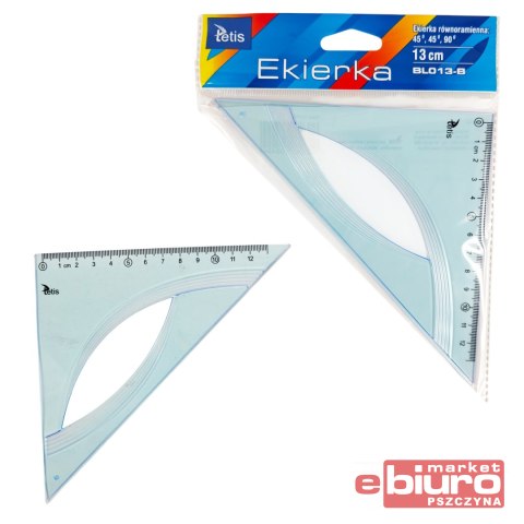 EKIERKA RÓWNORAMIENNA 13CM NIEBIESKA