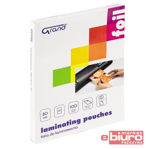 FOLIA DO LAMINOWANIA GRAND A5 80 MIC 100 ARKUSZY