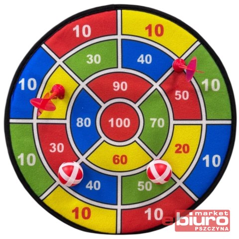GRA RZUTKI DART TARCZA NA RZEPY BGR2631 BIGTOYS