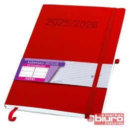 KALENDARZ 18 MIESIĘCZNY B5 TDW CZERWONY ANTRA