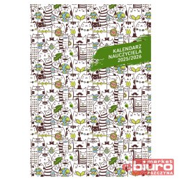 KALENDARZ NAUCZYCIELA B5 PCV BEZBARWNY KOTY