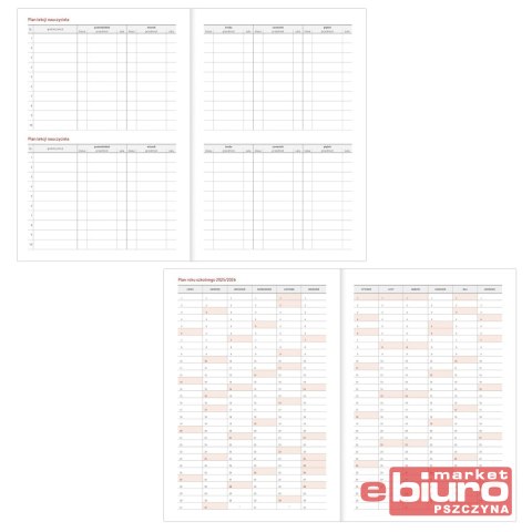 KALENDARZ NAUCZYCIELA B5 PCV BEZBARWNY ROWERY