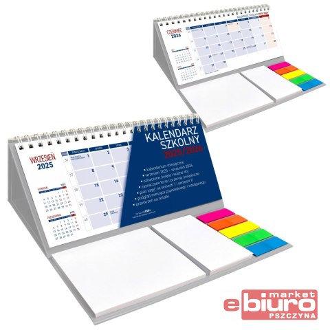 KALENDARZ SZKOLNY Z NOTESEM SPIRALOWANY