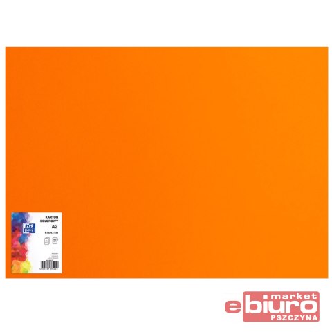 KARTON OXF A2 160G 48 POMARAŃCZOWY