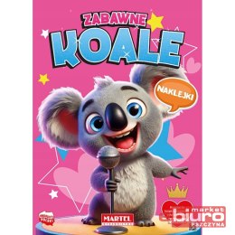 KOLOROWANKA ZABAWNE KOALE Z NAKLEJKAMI MARTEL
