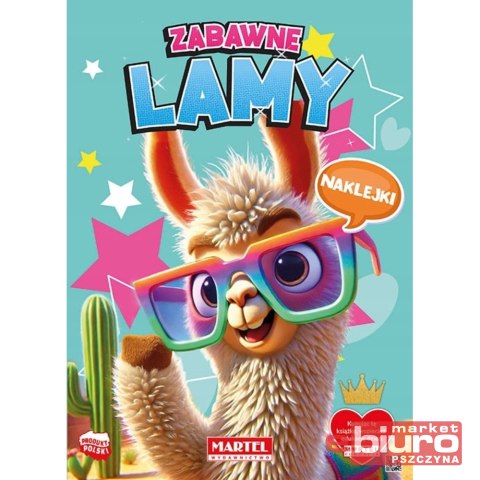 KOLOROWANKA ZABAWNE LAMY Z NAKLEJKAMI MARTEL