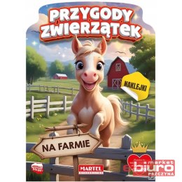 KOLOROWANKA ZWIERZĘTA NA FARMIE Z NAKLEJKAMI MARTEL