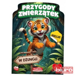 KOLOROWANKA ZWIERZĘTA W DŻUNGLI Z NAKLEJKAM MARTEL