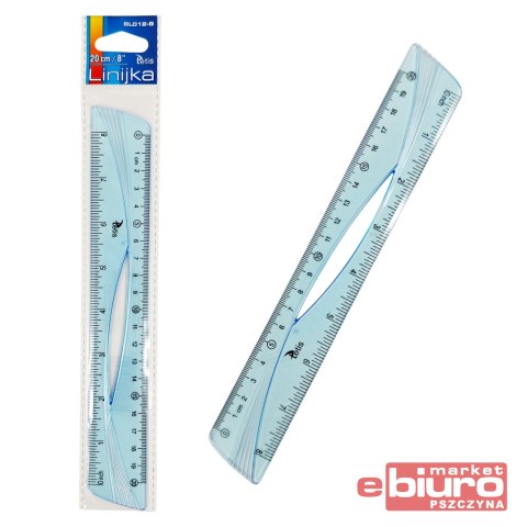 LINIJKA 20CM NIEBIESKA