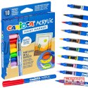 MARKERY AKRYLOWE Z PĘDZELKIEM CARIOCA 10KOL BLIST